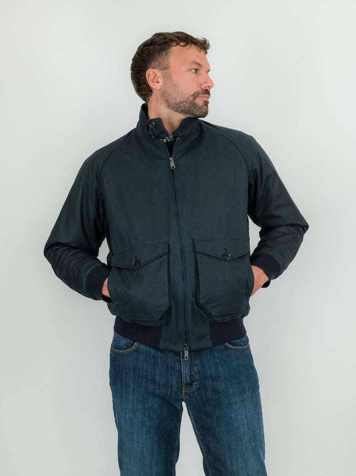 GIACCA G9 blu IN COTONE CERATO BRCPS0992 300 BARACUTA 