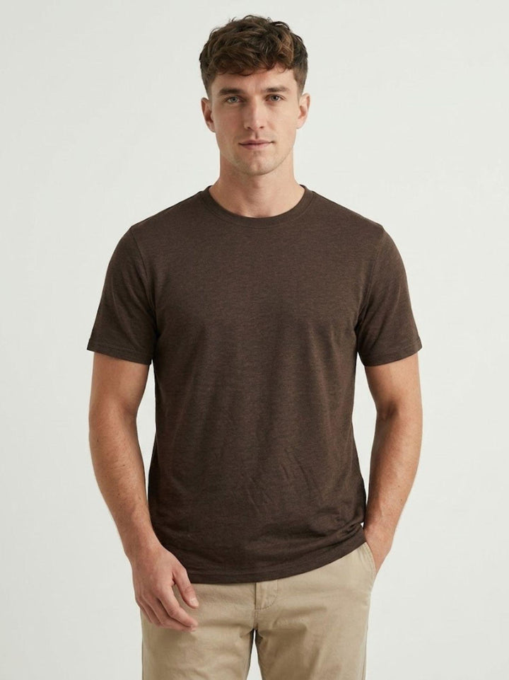T-shirt in jersey cioccolato 5980426 673 ANDREA MORANDO 