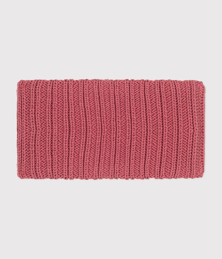 Snood rosa in maglia foderata in pile neonato A0BRV 03 PETIT BATEAU 