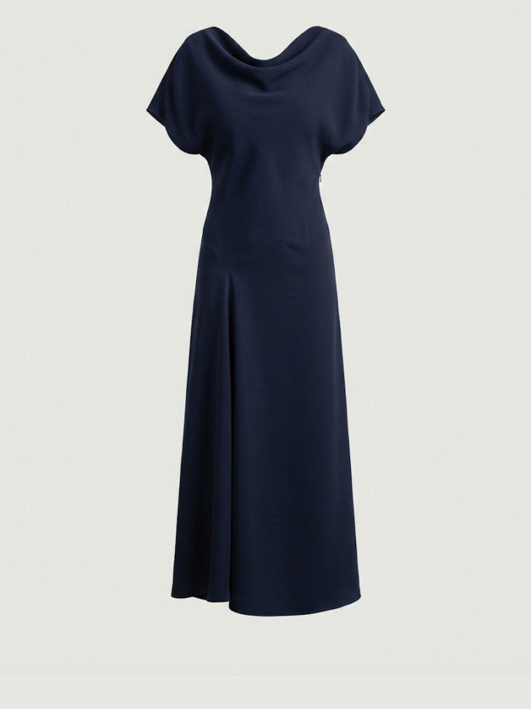 Abito lungo con scollo drappeggiato blu 4562 847 ANDREA MORANDO 