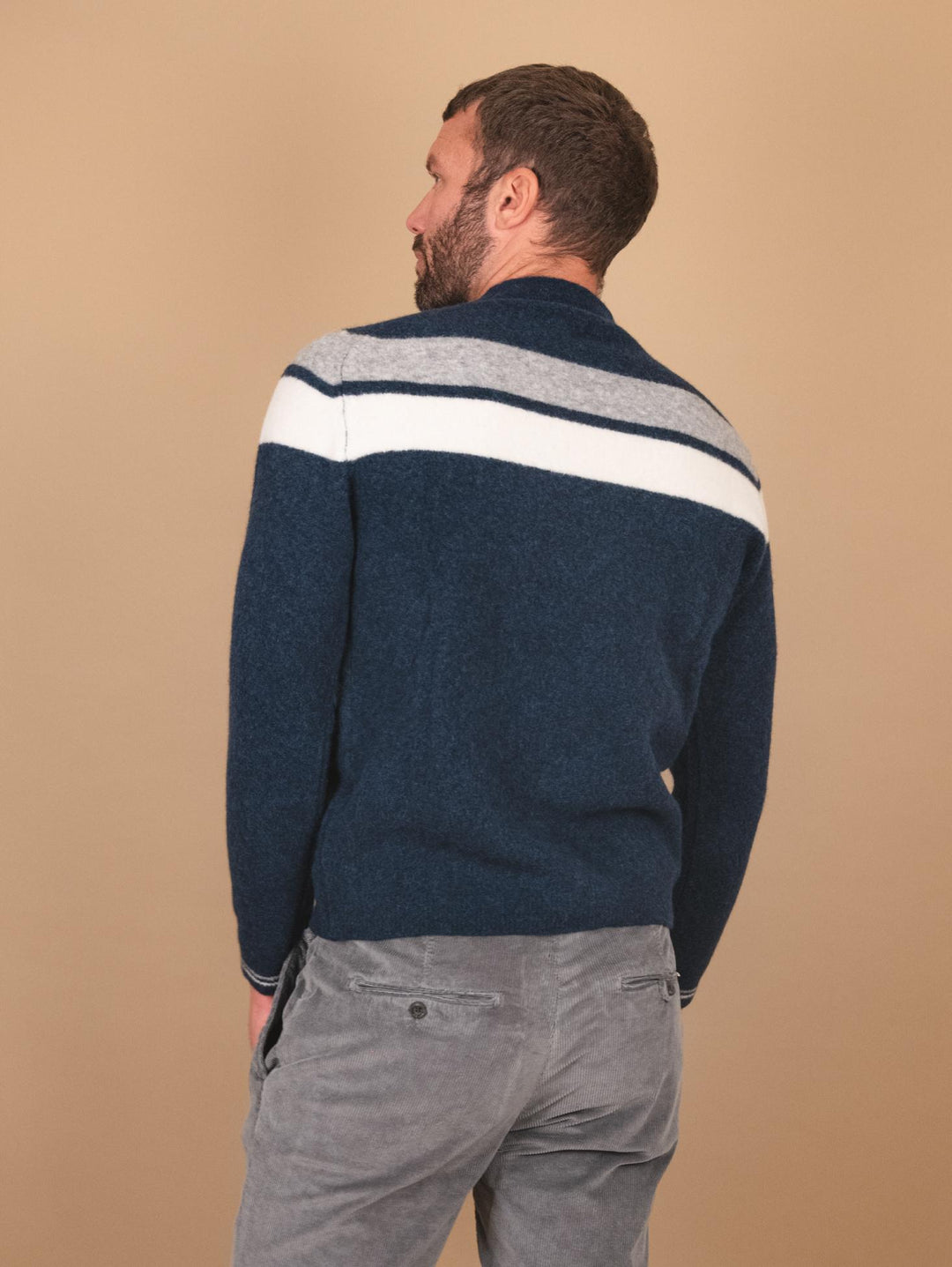 GIROCOLLO BLU NOTTE IN MISTO LANA MERINO 0094 0024 FIESOLI DANIELE 