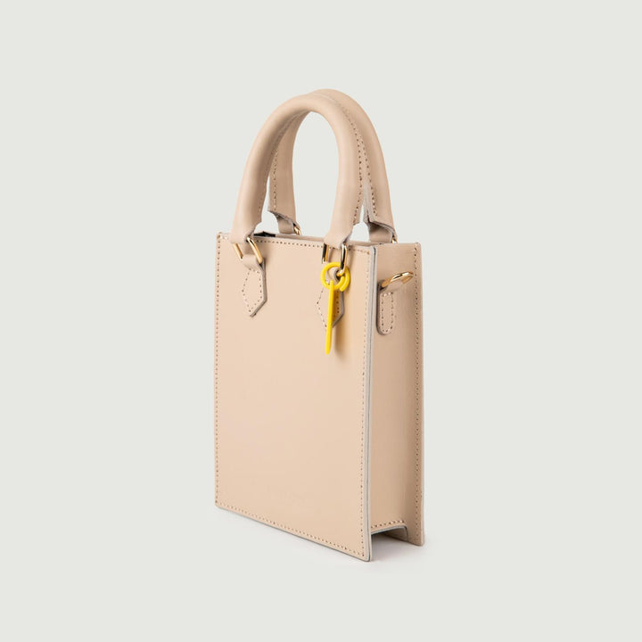 BORSA IN PELLE BEIGE BABY BABY CAPPUCCINO BIMOR 