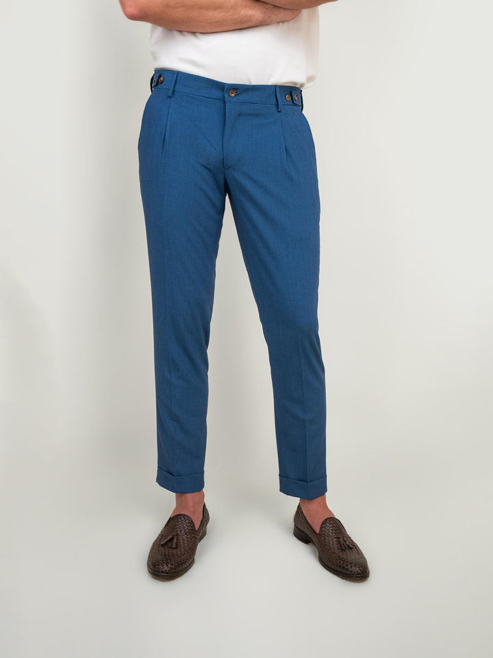 PANTALONE CON PINCES COLOR JEANS GALILEO JEANS ANDREA MORANDO 