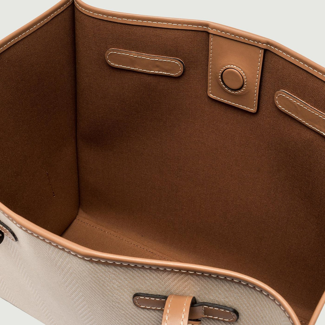 BORSA SHOPPING MARCELLA IN CANVAS BEIGE BS 6850/24PE WNDCHEV 13 GIANNI CHIARINI 