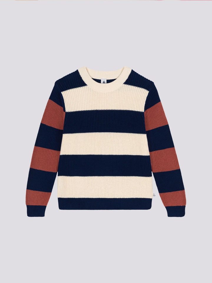 MAGLIONE IN COTONE RIGATO DONNA A09JX 01 PETIT BATEAU 