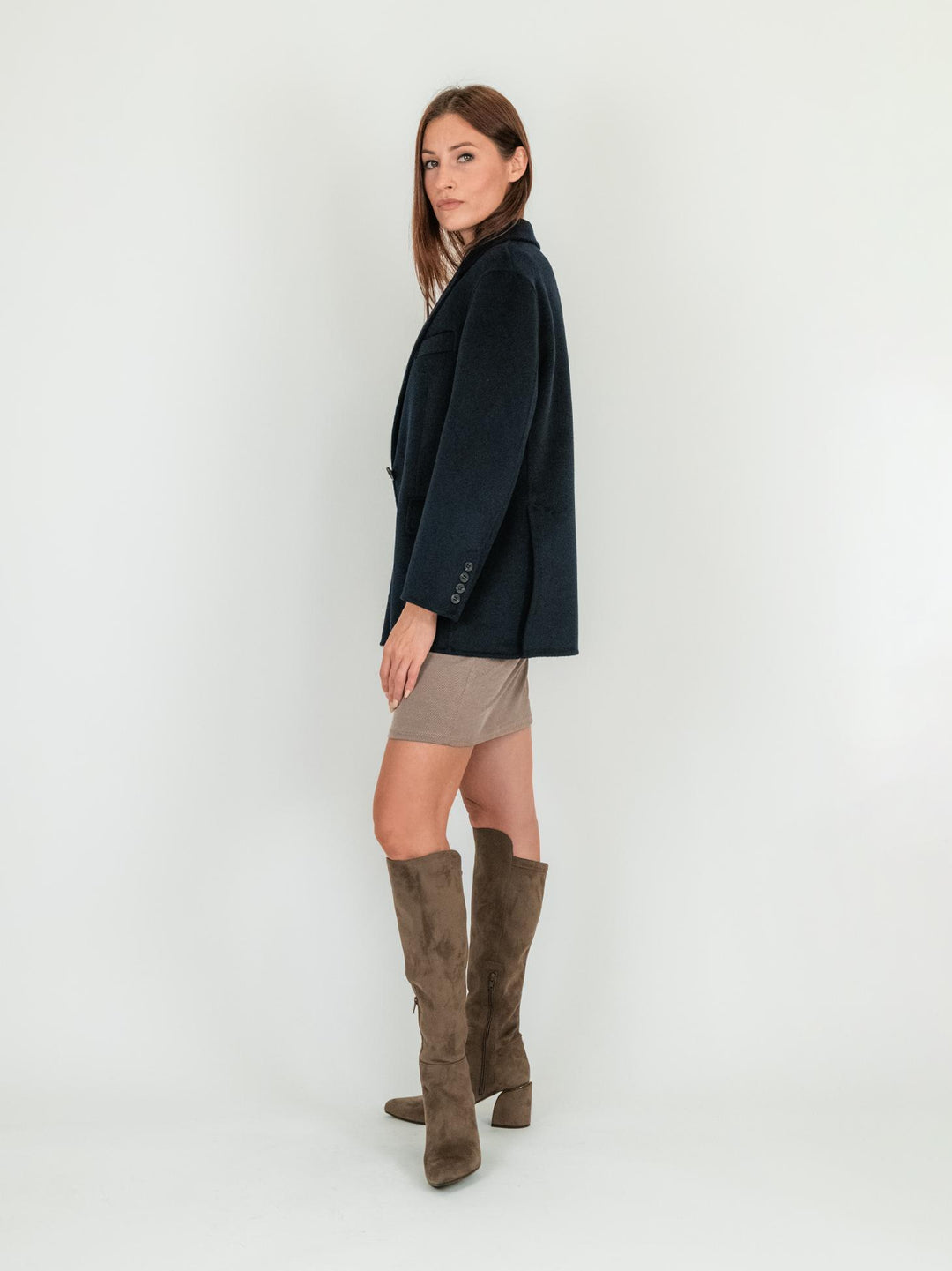 BLAZER MONOPETTO BLU KIM BLU ANDREA MORANDO 