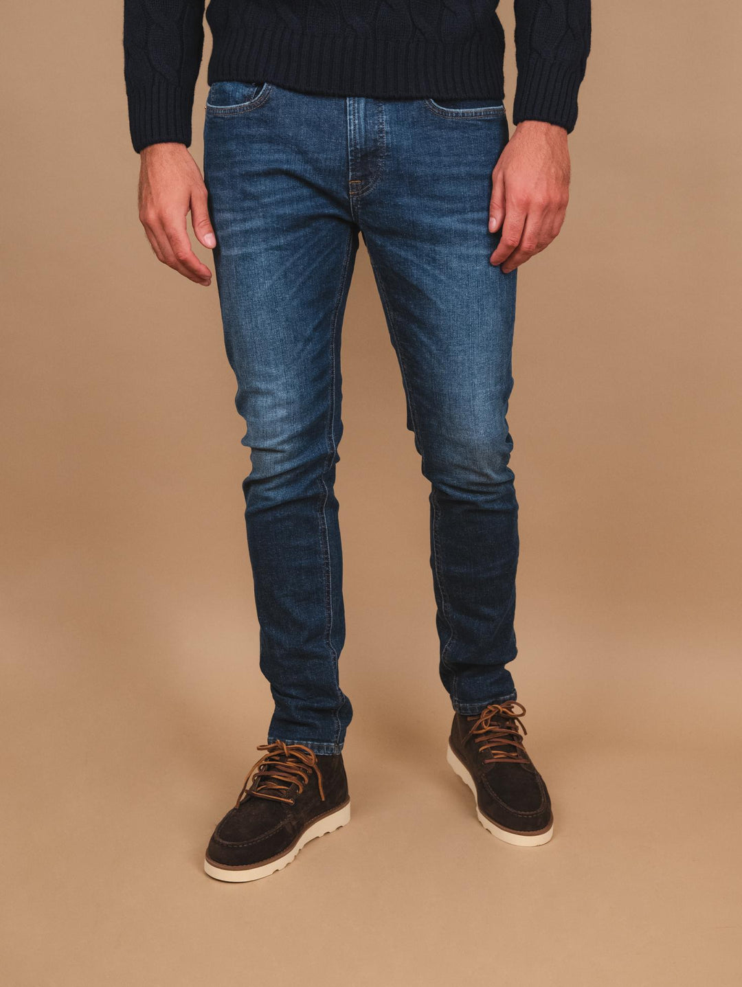 JEANS 5 TASCHE IN DENIM SCURO SLIM FIT IBANEZ SLIM FIT B2 UNIFORM 