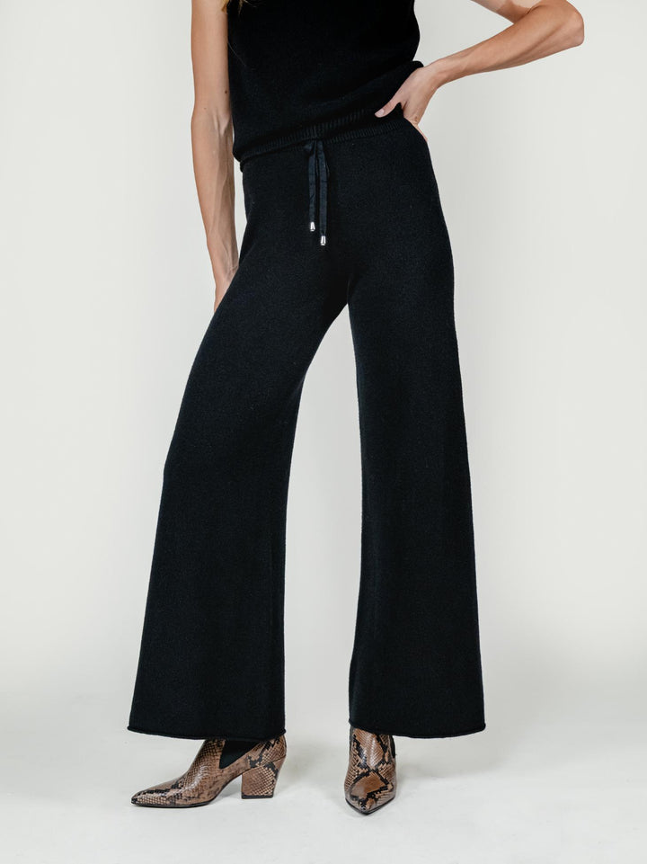 PANTALONI IN MAGLIA NERO 0370176 0010 BIMOR 