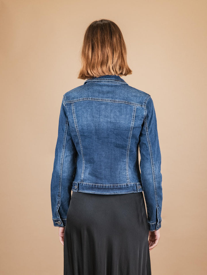 GIUBBOTTO DI JEANS IN DENIM SCURO 6799 DENIM SCURO ANDREA MORANDO 