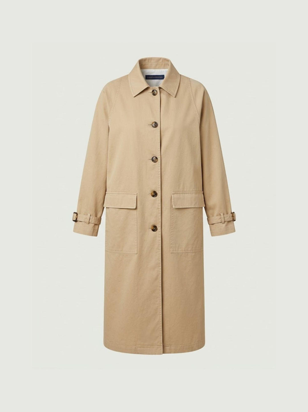 Trench lungo in cotone beige 9636 BEIGE ANDREA MORANDO 