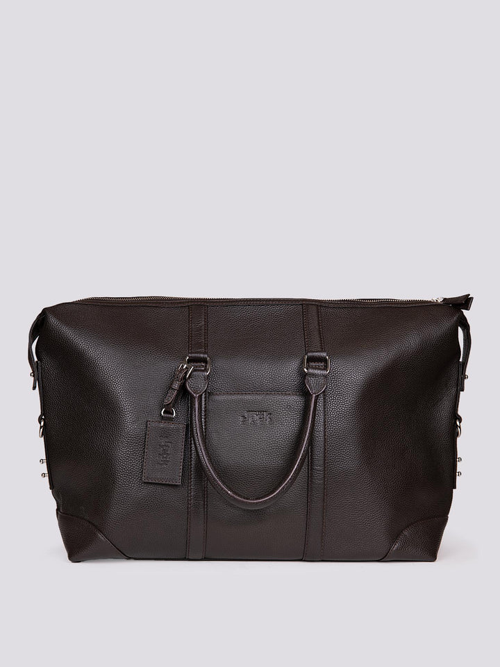 BORSONE DA VIAGGIO IN PELLE MARTELLATA MARRONE ATLA 06 JACK LEATHER 