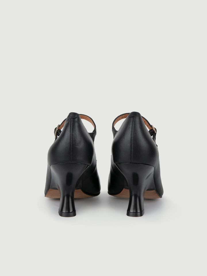 DÉCOLLETÉ IN PELLE NERA
