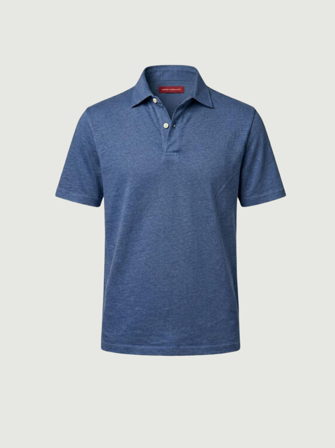 Polo in jersey lino cotone bluette BU26S08POJERSEYLINCOT 205 ANDREA MORANDO 