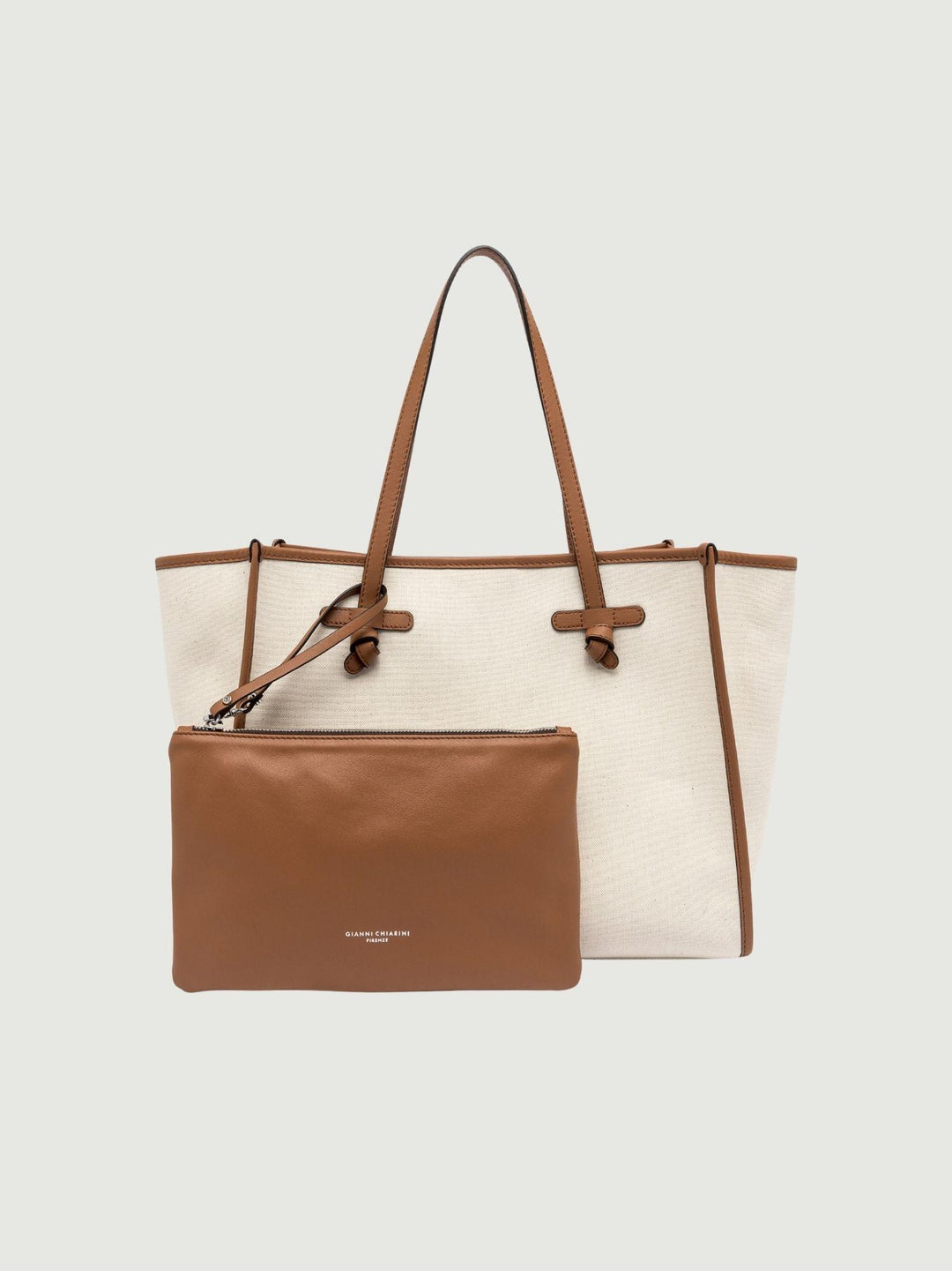 Shopping Marcella grande in canvas panna BS 6850/COMM CNV-SE 13931 GIANNI CHIARINI 