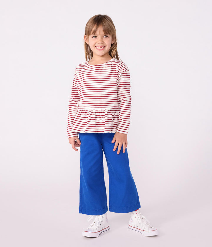 Marinière in cotone bambina A0E1E 01 PETIT BATEAU 