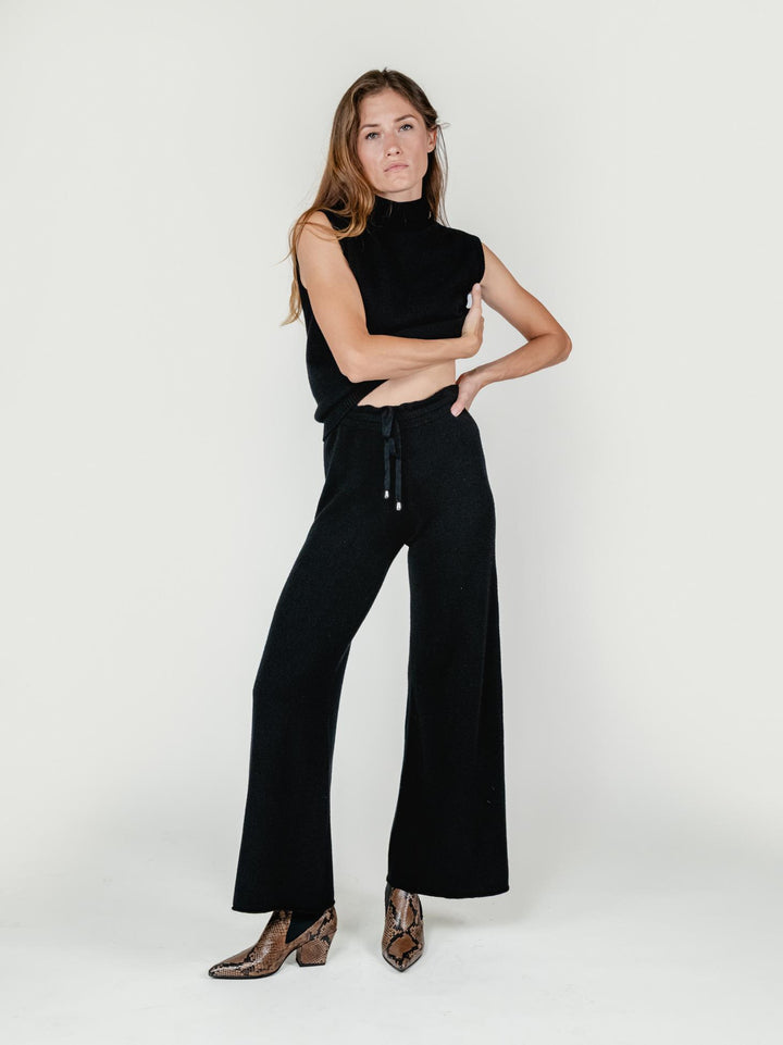 PANTALONI IN MAGLIA NERO 0370176 0010 BIMOR 