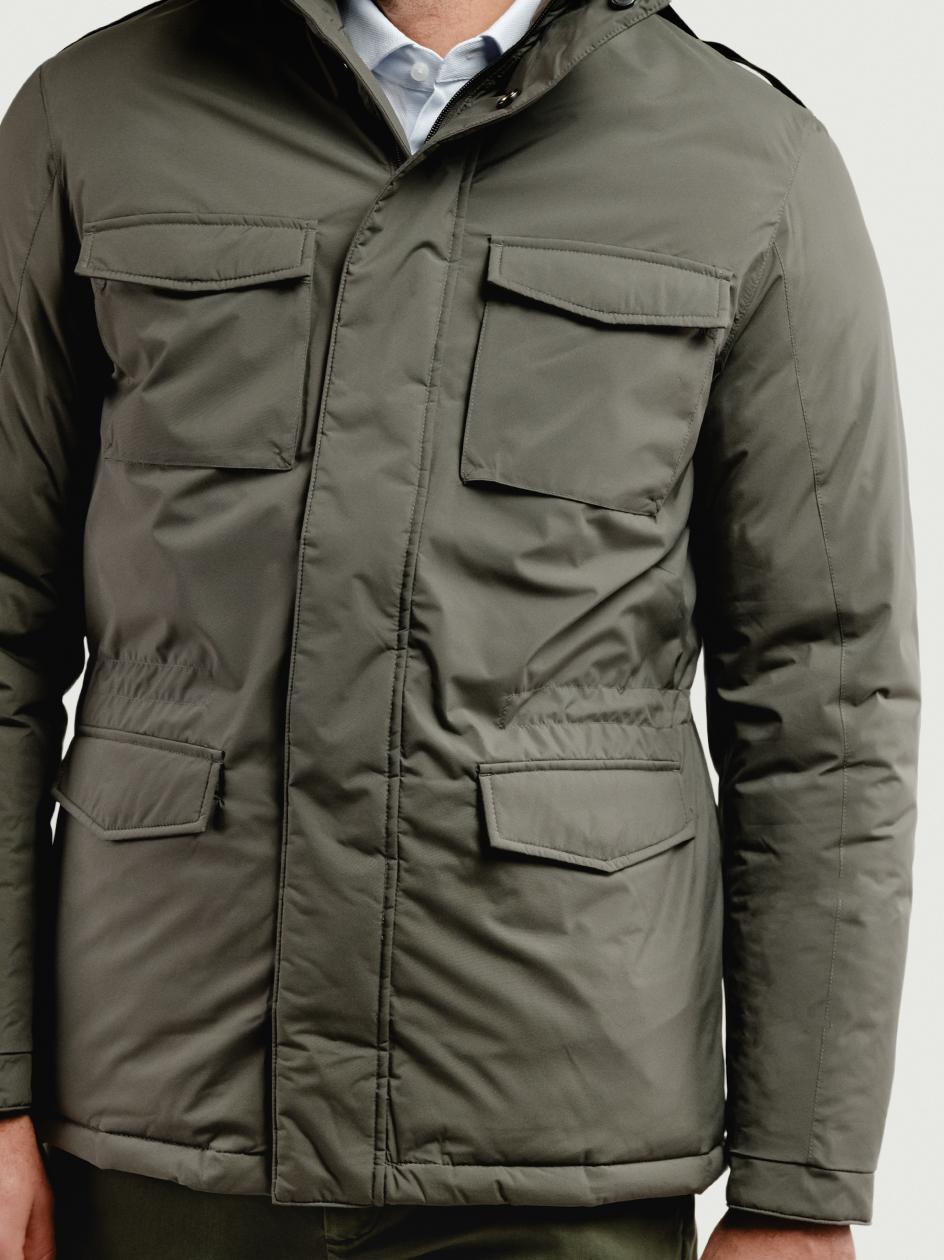 FIELD JACKET IN NYLON VERDE MILITARE BU26W14JKCOAT 301 ANDREA MORANDO 