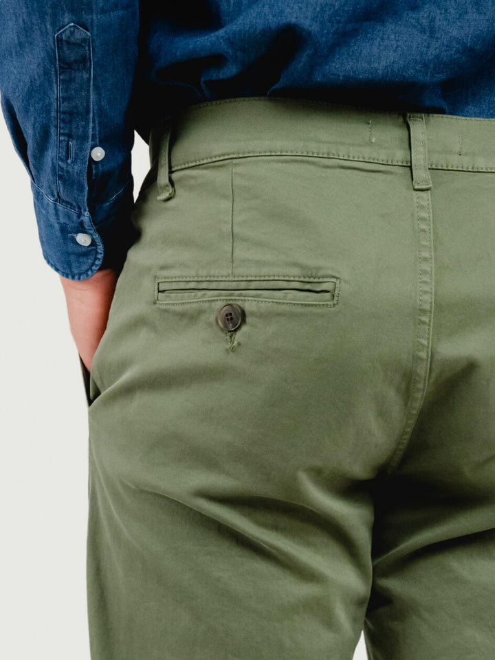 PANTALONE IN COTONE VERDE SALVIA 7657TO SALVIA ANDREA MORANDO 