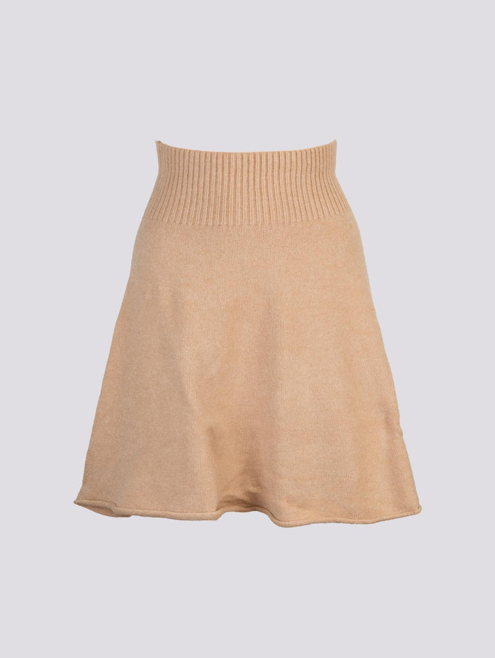 MINI GONNA IN MAGLIA BEIGE 0370/286 0234 BIMOR 