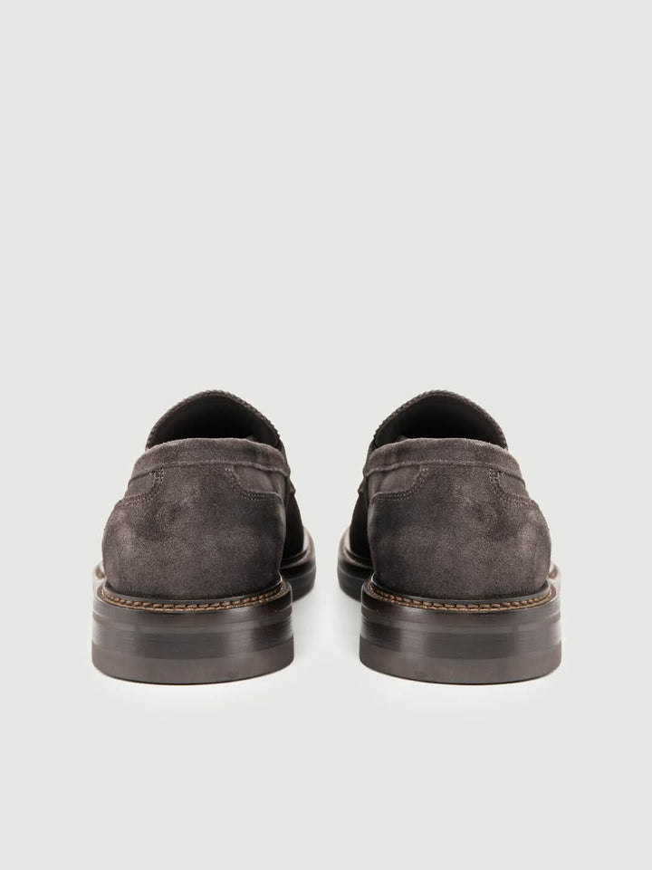 MOCASSINO PENNY IN PELLE SCAMOSCIATA COLOR PEPE 1092MOSS PEPE ANDREA MORANDO 