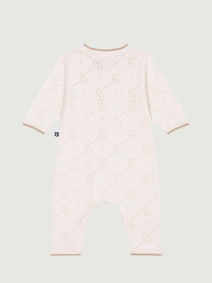 Tutina traforata in cotone A0F37 01 PETIT BATEAU 