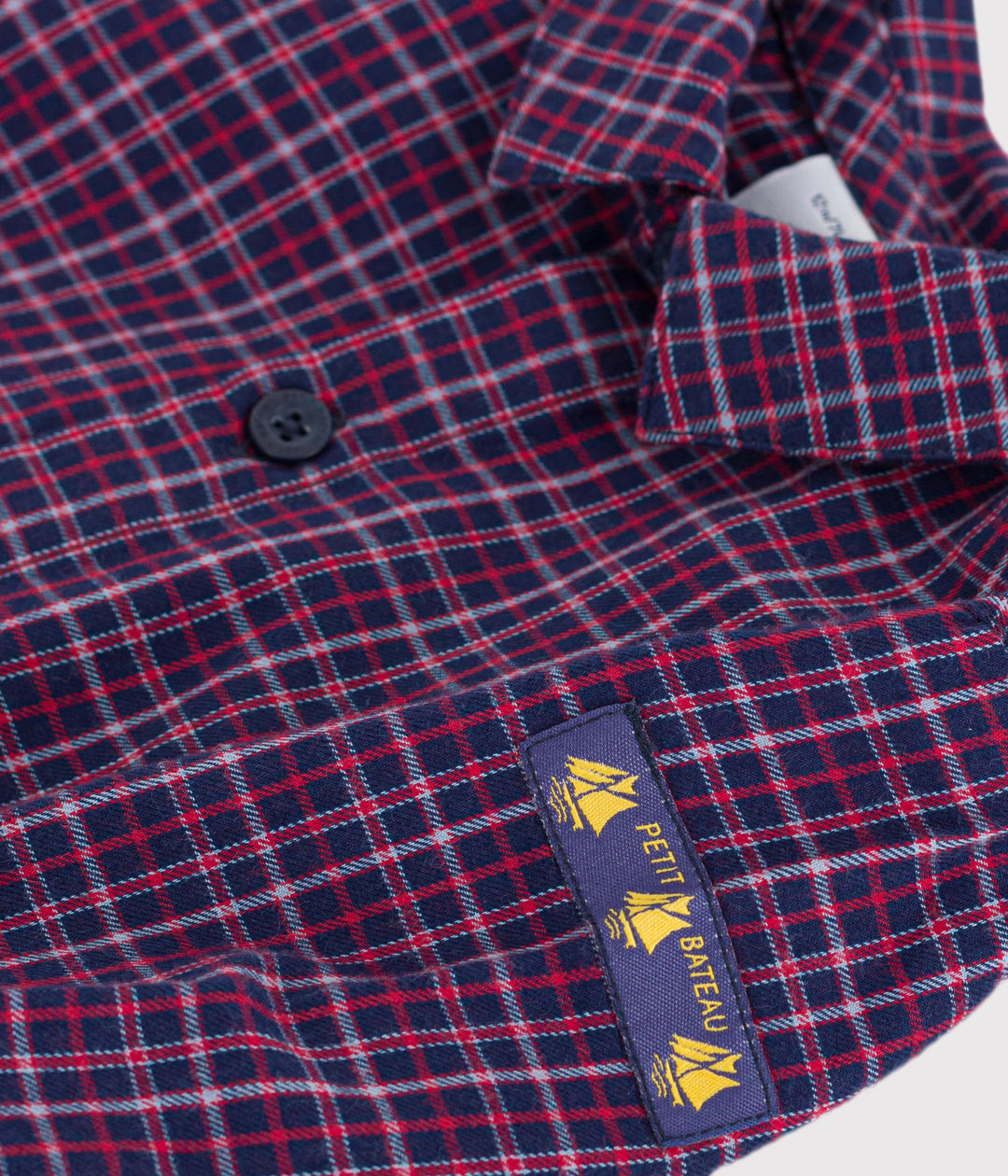 Camicia in flanella a quadri neonato A0EA4 09 PETIT BATEAU 