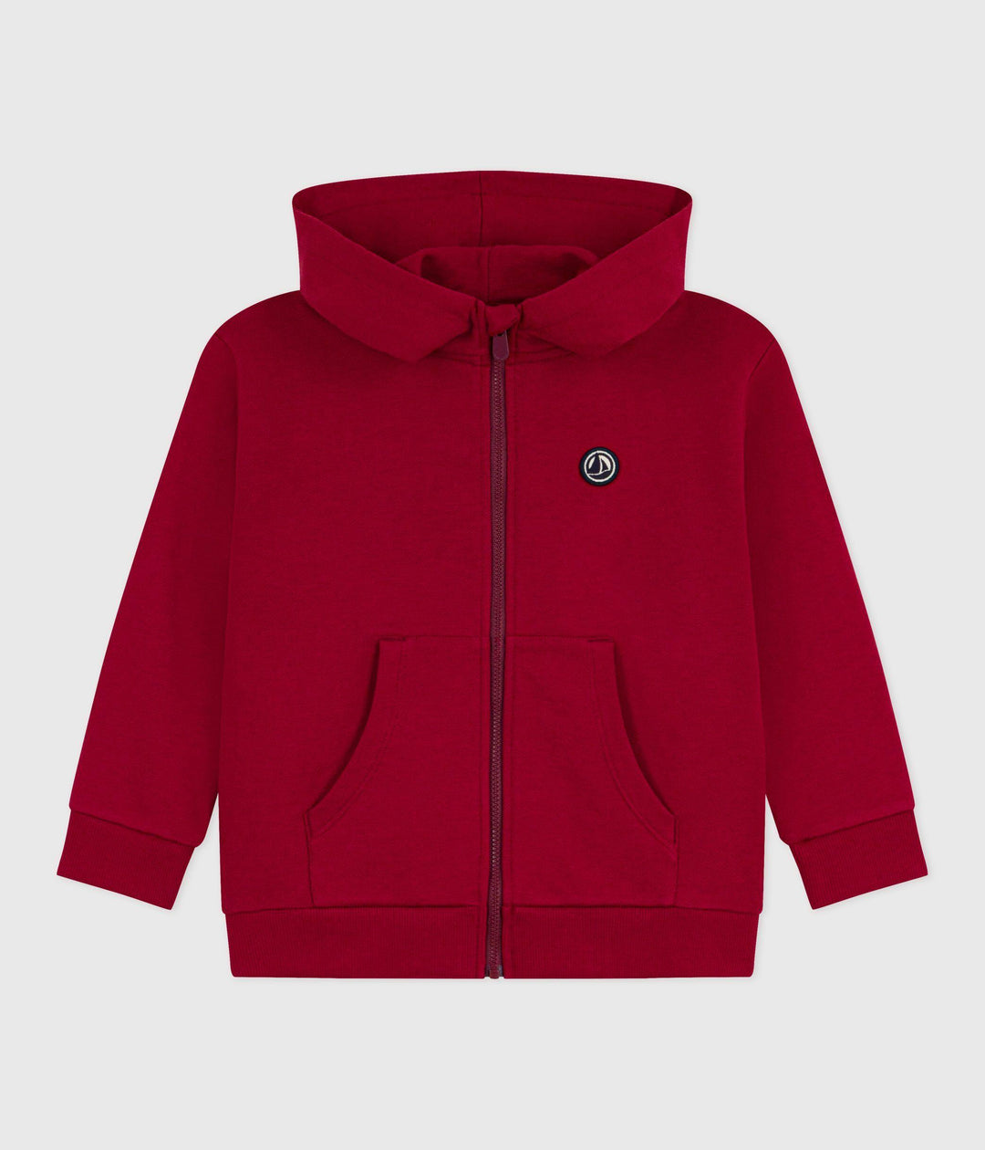 FelPa con cerniera in cotone tinta unita A0E8C 03 PETIT BATEAU 