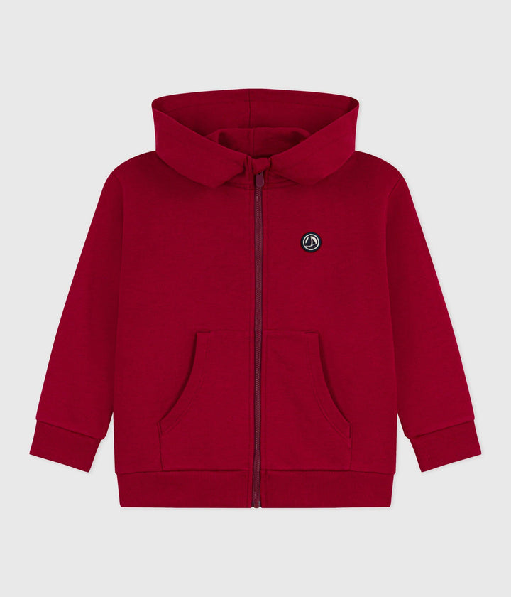 FelPa con cerniera in cotone tinta unita A0E8C 03 PETIT BATEAU 