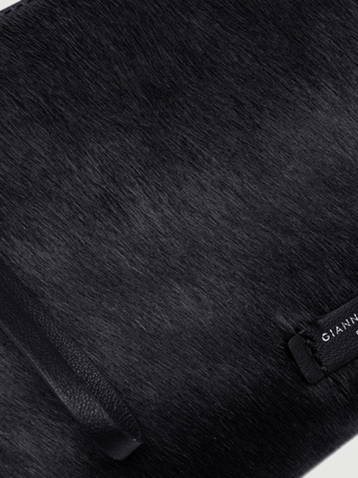 Clutch Hermy in pelle martellata nera 3905 HORSY 001 GIANNI CHIARINI 