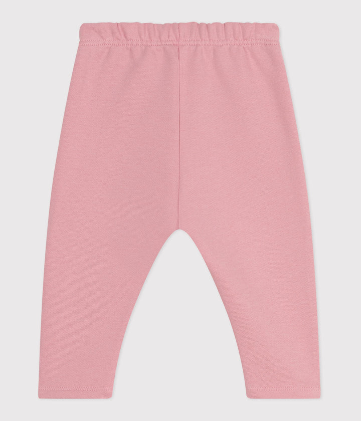 Joggers in cotone tinta unita rosa