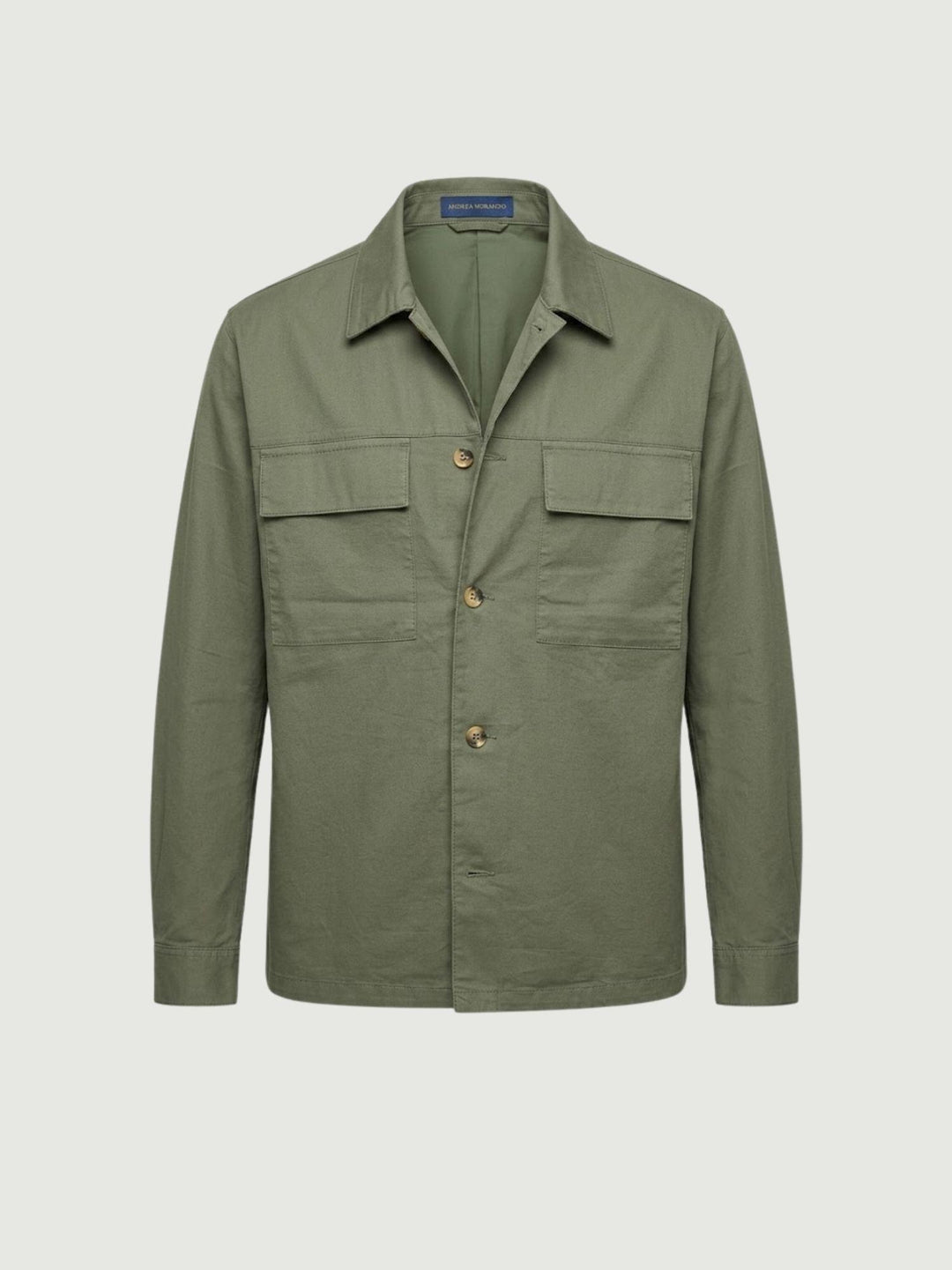 Camicia overshirt in cotone salvia 5455426 331 ANDREA MORANDO 