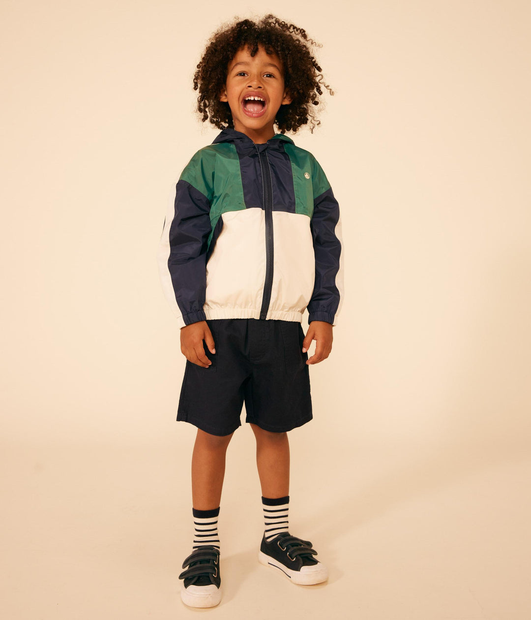 GIACCA A VENTO COLOR BLOCK BAMBINO A09LG 01 PETIT BATEAU 
