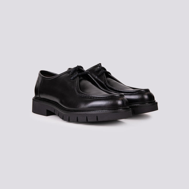 STRINGATA MODELLO PARABOOT IN PELLE NERA 113492 NERO ANDREA MORANDO 