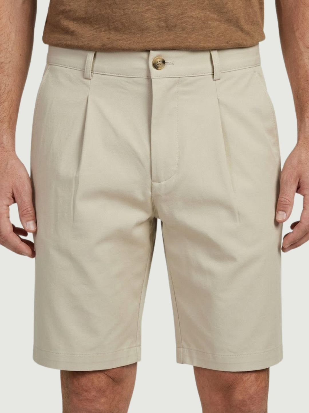 Bermuda in tessuto tecnico stretch beige BU26S47BEPA1423TECH 110 ANDREA MORANDO 