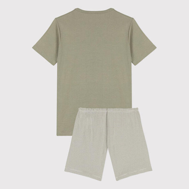 Pigiama corto in cotone millerighe A078C 01 PETIT BATEAU 