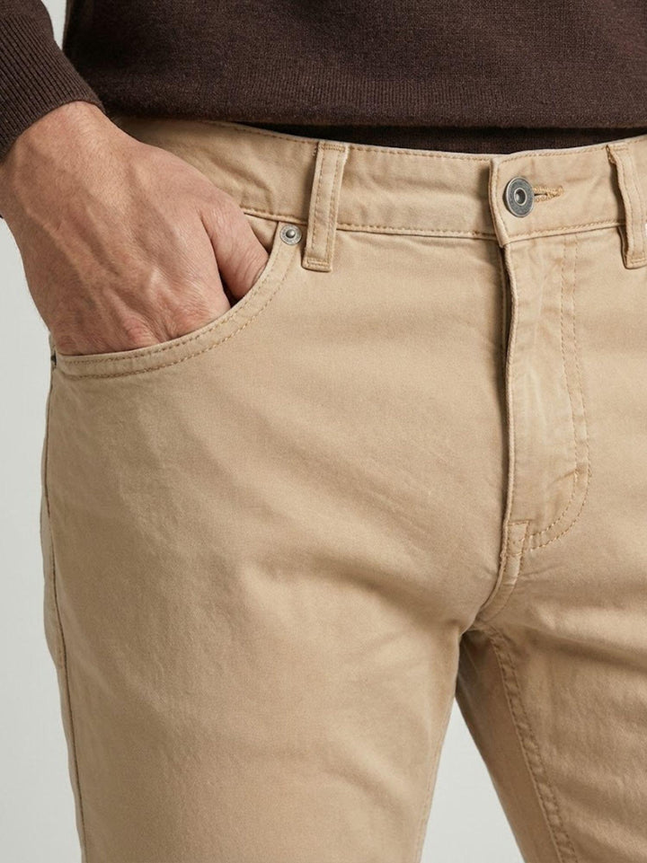 Pantalone cinque tasche in cotone miele 7607GB MIELE ANDREA MORANDO 