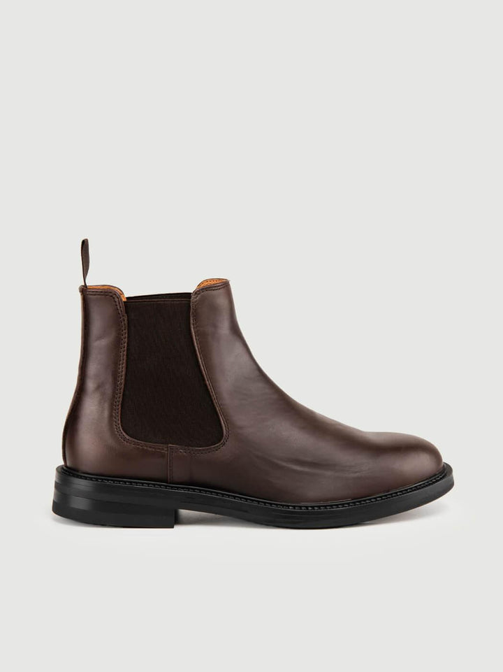 STIVALETTO CHELSEA IN PELLE TESTA MORO 2320 T MORO SAXONE 