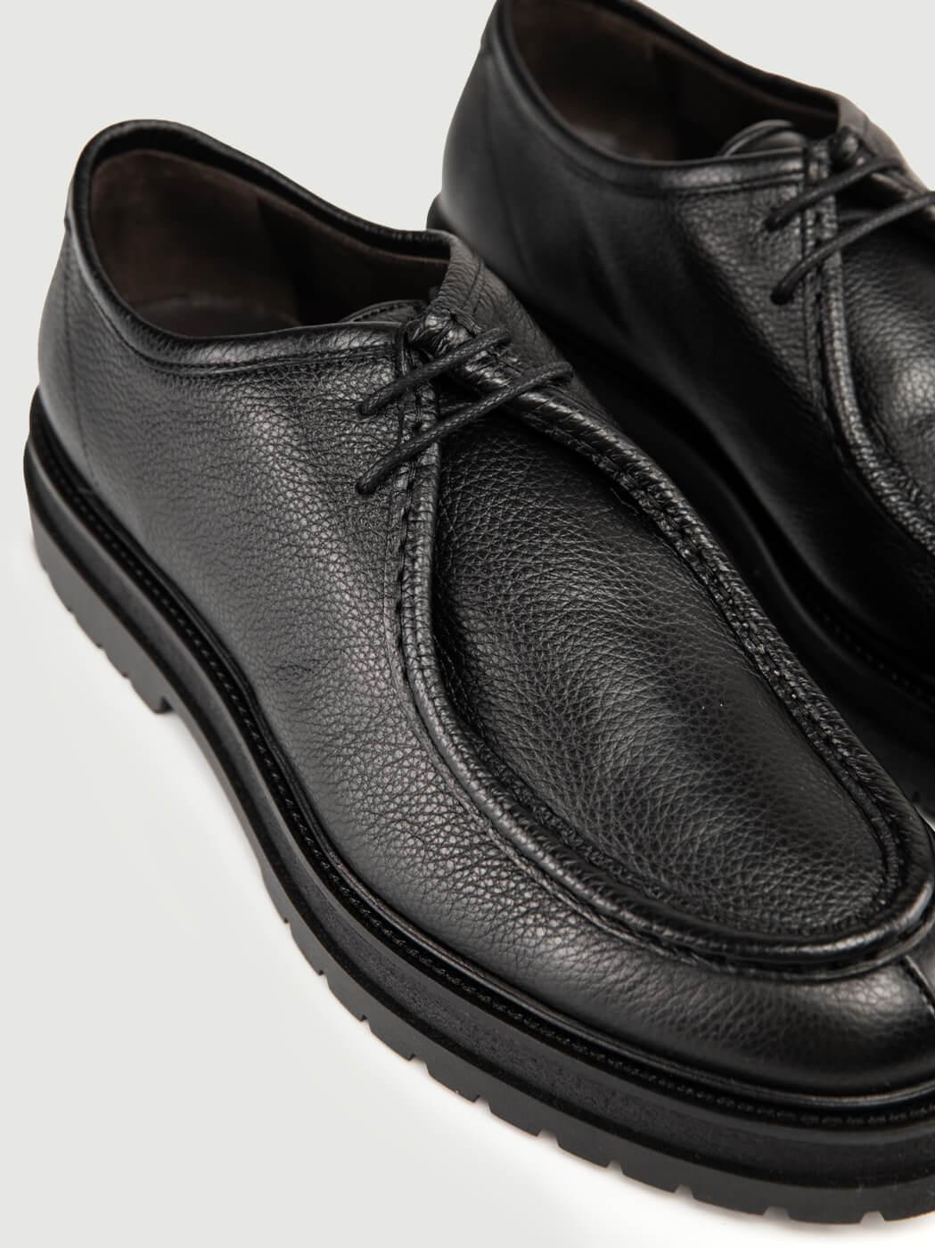 STRINGATA IN PELLE MARTELLATA NERA CON CARRARMATO 1093OLD ZEUS NERO ANDREA MORANDO 