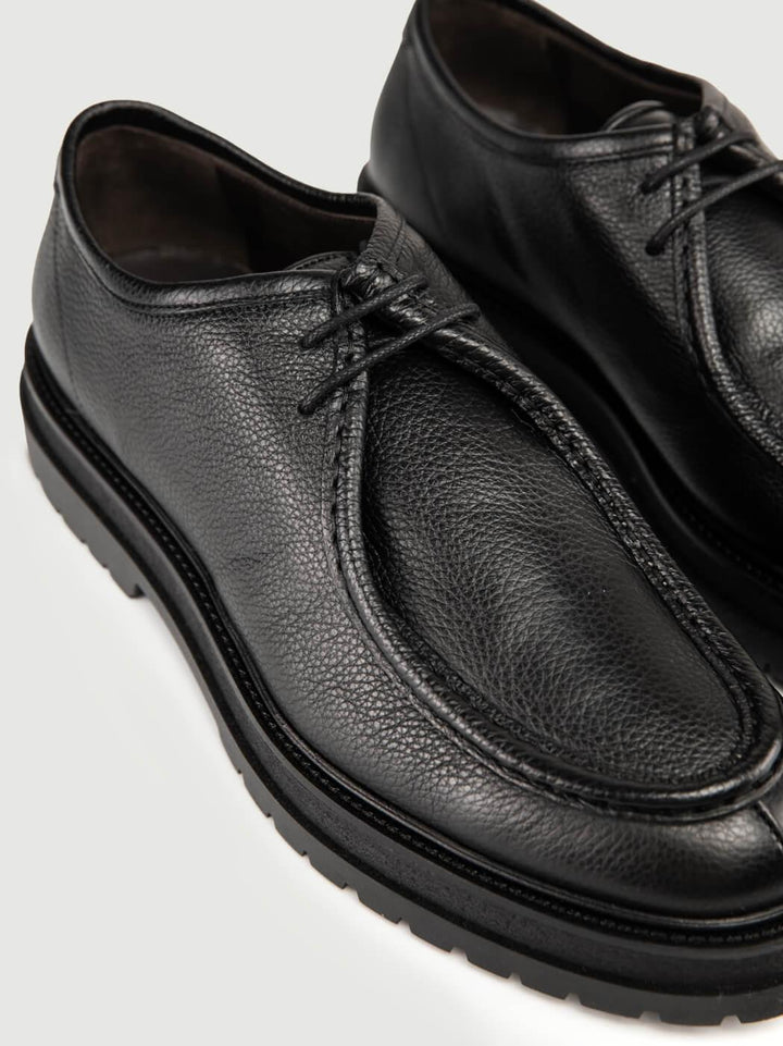 STRINGATA IN PELLE MARTELLATA NERA CON CARRARMATO 1093OLD ZEUS NERO ANDREA MORANDO 