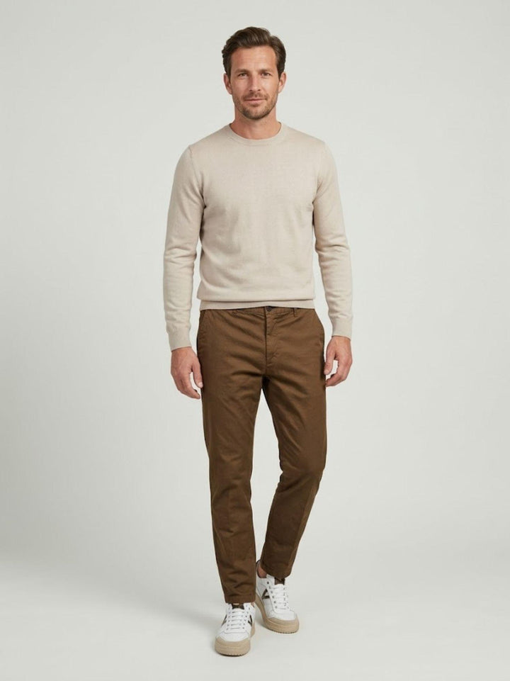 Pantalone chino in cotone cacao CO0123M 2009 ANDREA MORANDO 