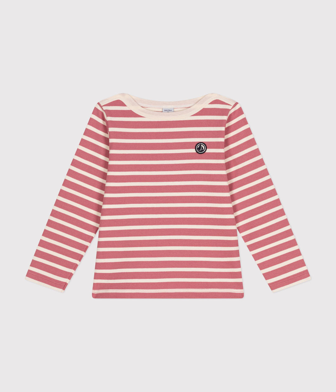 Marinière a righe rosa e bianco in cotone A0BJL 02 PETIT BATEAU 