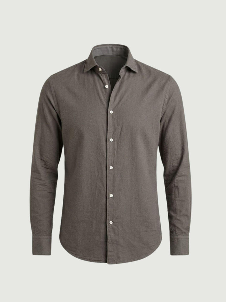 Camicia in mussola di cotone verde militare LEON 05 DEPERLU 