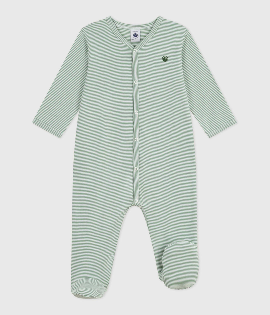 Pigiama in cotone millerighe neonato A0E2M 03 PETIT BATEAU 