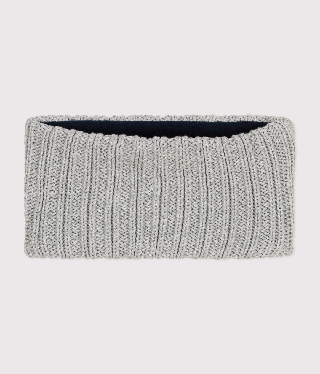Snood grigio in maglia foderata in pile neonato A0BRV 10 PETIT BATEAU 
