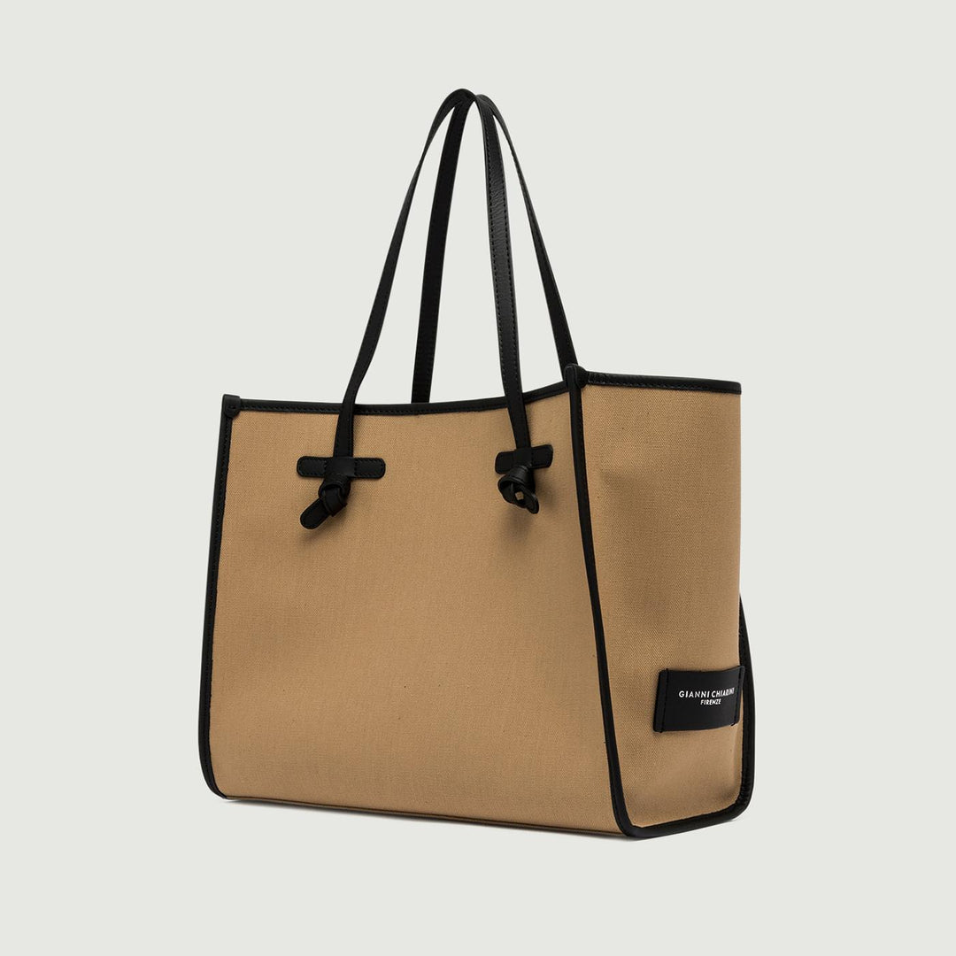 BORSA SHOPPING MARCELLA IN CANVAS COLOR CAMMELLO BS 6850/24PE CNV-SE 13408 GIANNI CHIARINI 