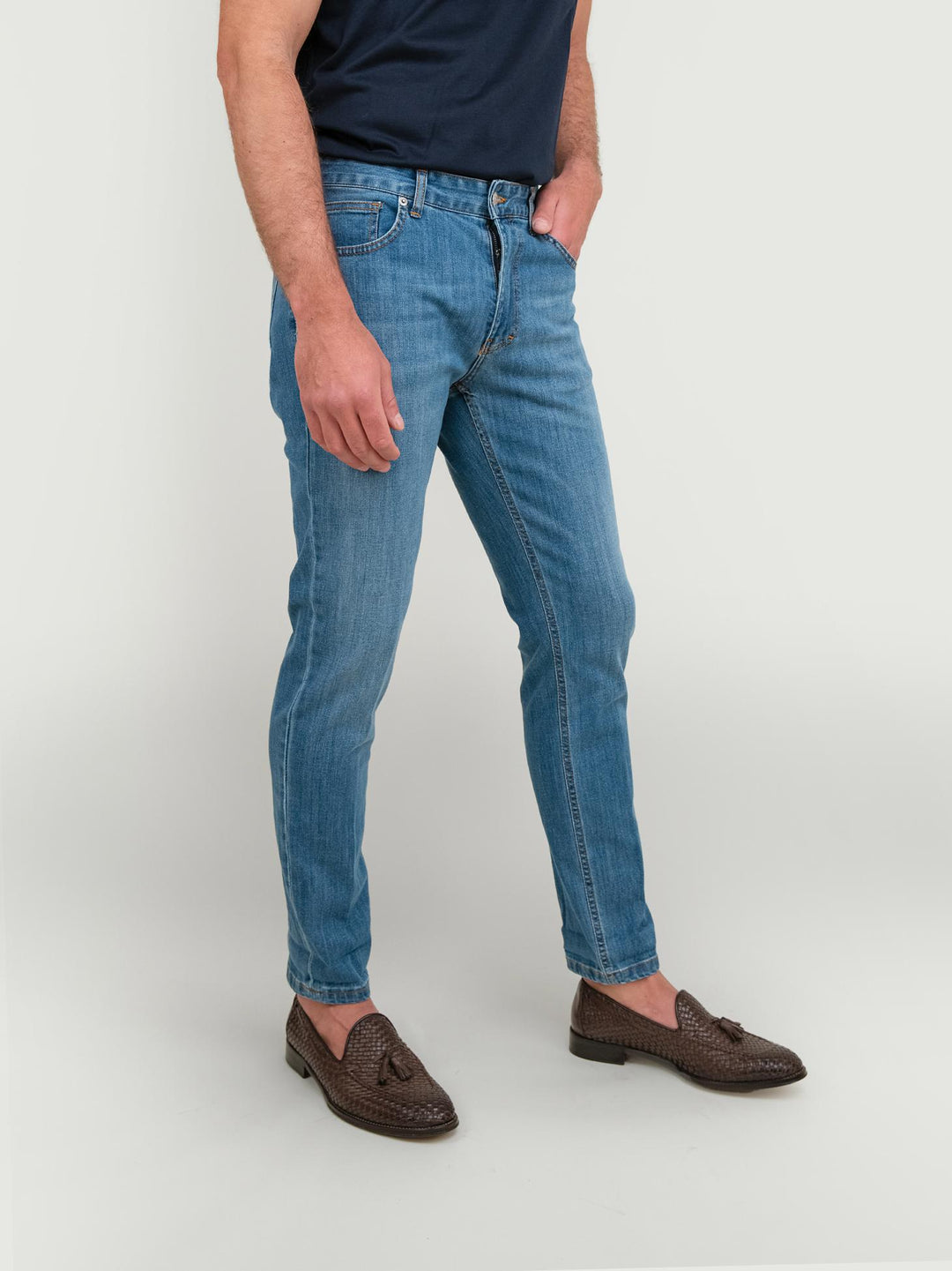 JEANS LAVAGGIO CLASSIC REGULAR FIT 7607CAR DENIM ANDREA MORANDO 