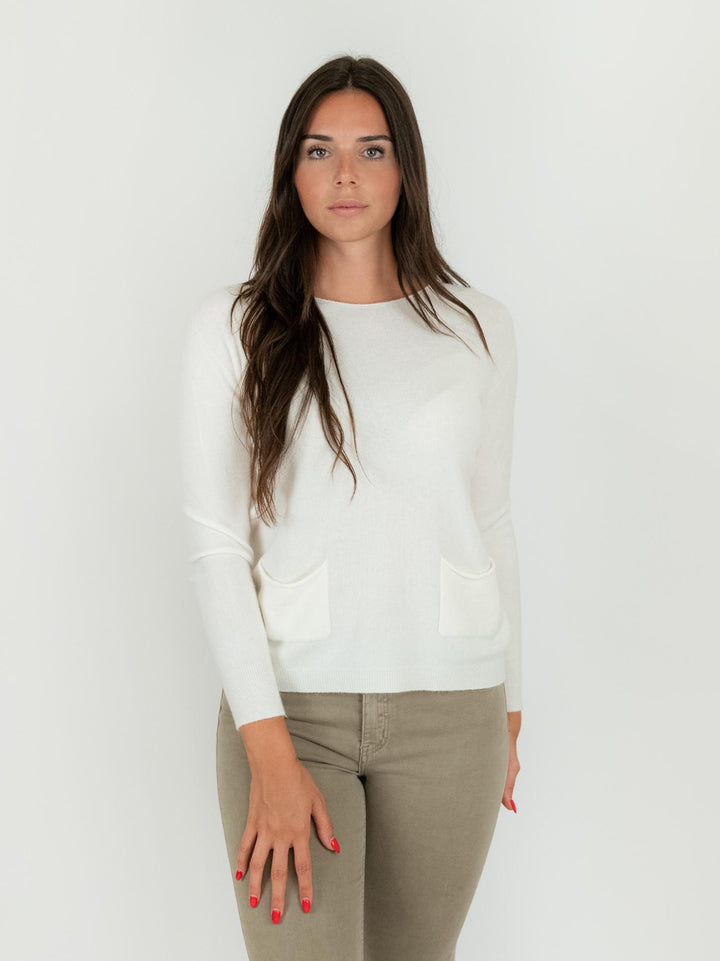 MAGLIA CON TASCHINE PANNA 0220/06 0248 BIMOR 