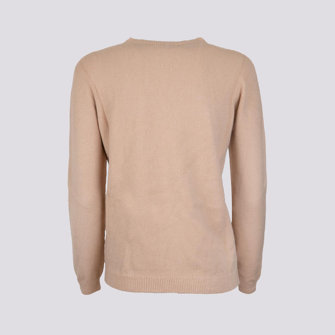 MAGLIA GIROCOLLO CON MAXI INTRECCIO FRONTALE BEIGE 0170/09 0234 BIMOR 