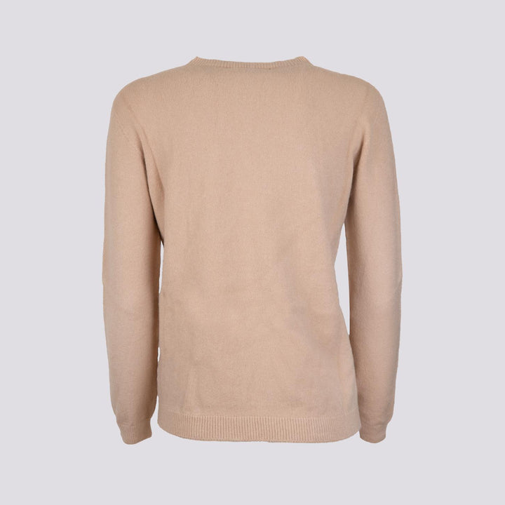MAGLIA GIROCOLLO CON MAXI INTRECCIO FRONTALE BEIGE 0170/09 0234 BIMOR 