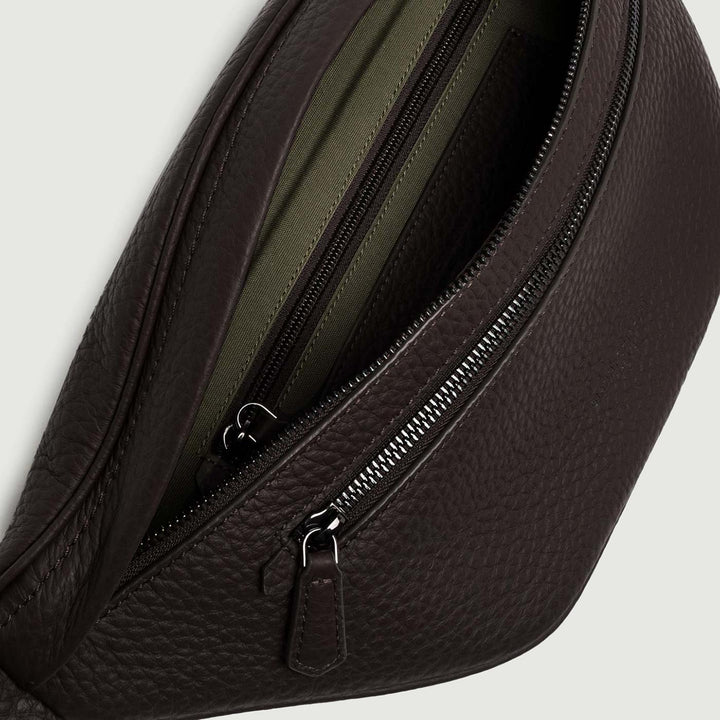 MARSUPIO FLORENCE IN PELLE MARTELLATA TESTA MORO MPU B17814 QNT 221 GIANNI CHIARINI 